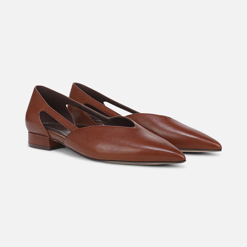Sydney Flat Shoes, Black Leather