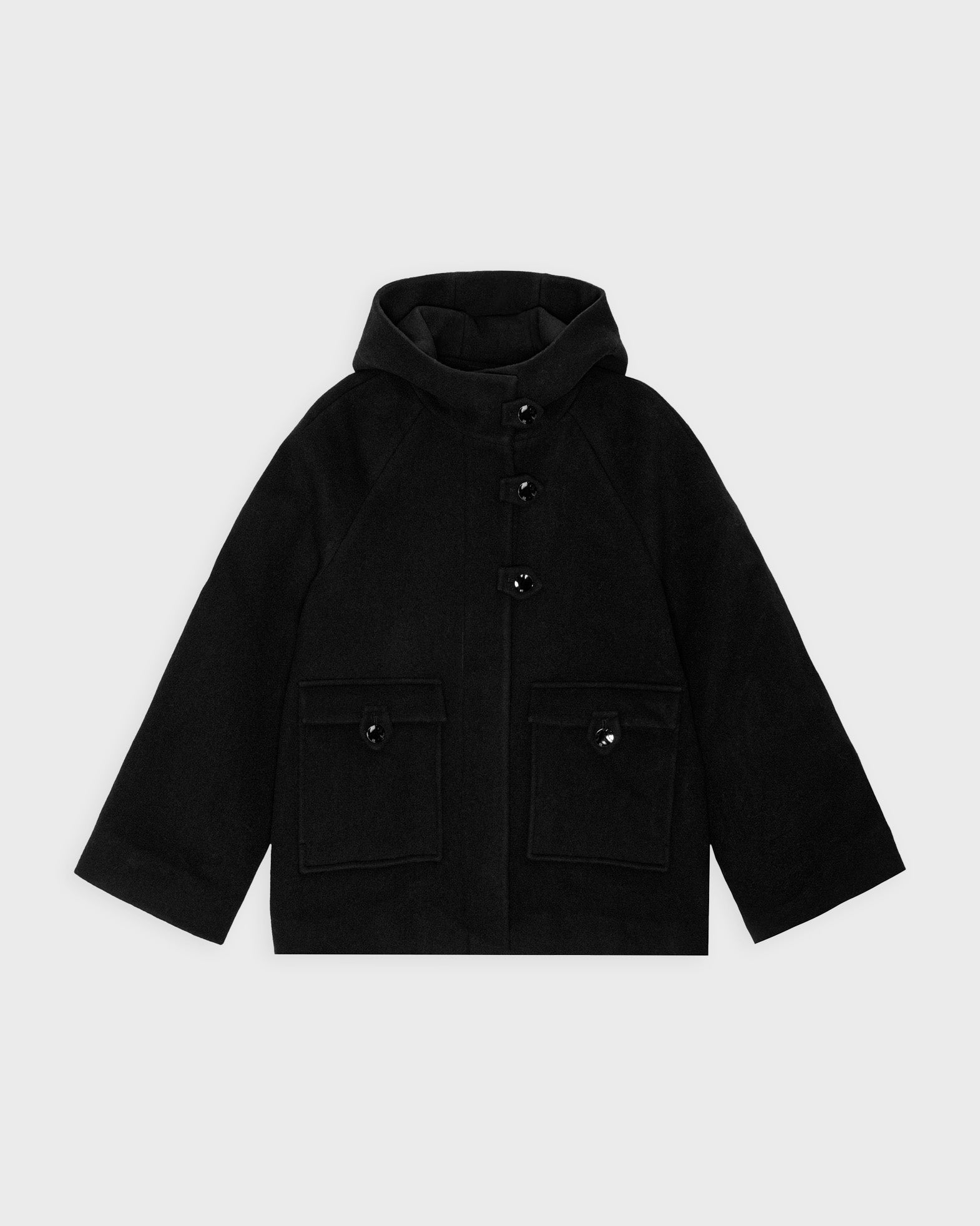 Ganni Jacket Boiled Wool Midi Blue
