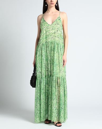 Woman Maxi dress Green Size 4 Polyester