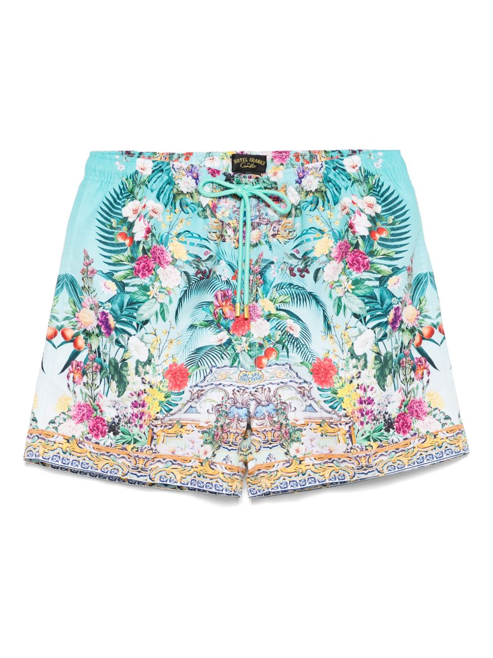 Gardens of Queluz-print swim shorts - Green