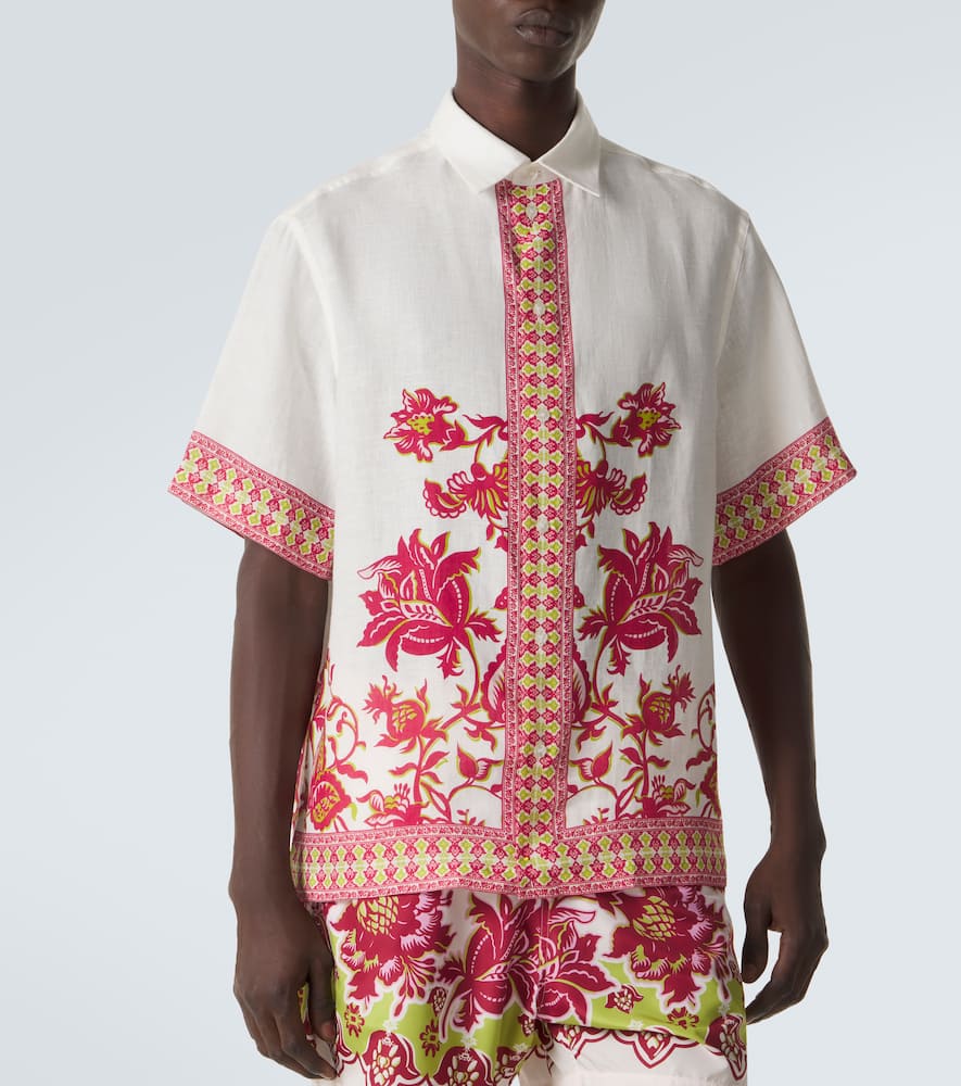 Floral linen shirt