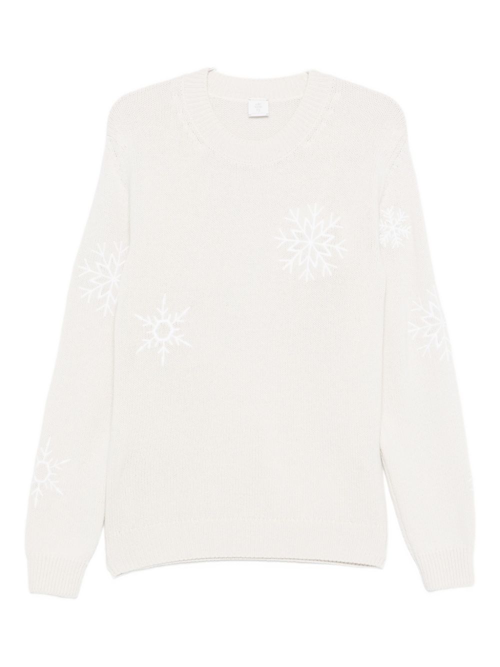 Snowflake-embroidered sweater - Neutrals