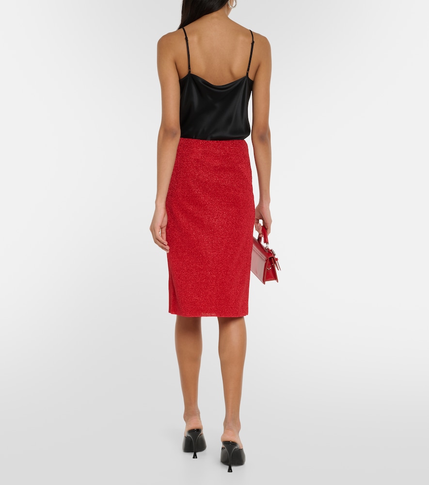 Oséree Lumière Rose midi skirt