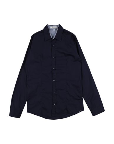 Kid Boy Shirt Midnight blue Size 16 Cotton, Elastane
