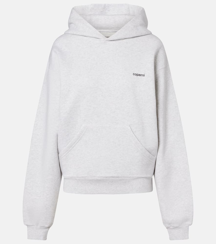Logo cotton-blend jersey hoodie