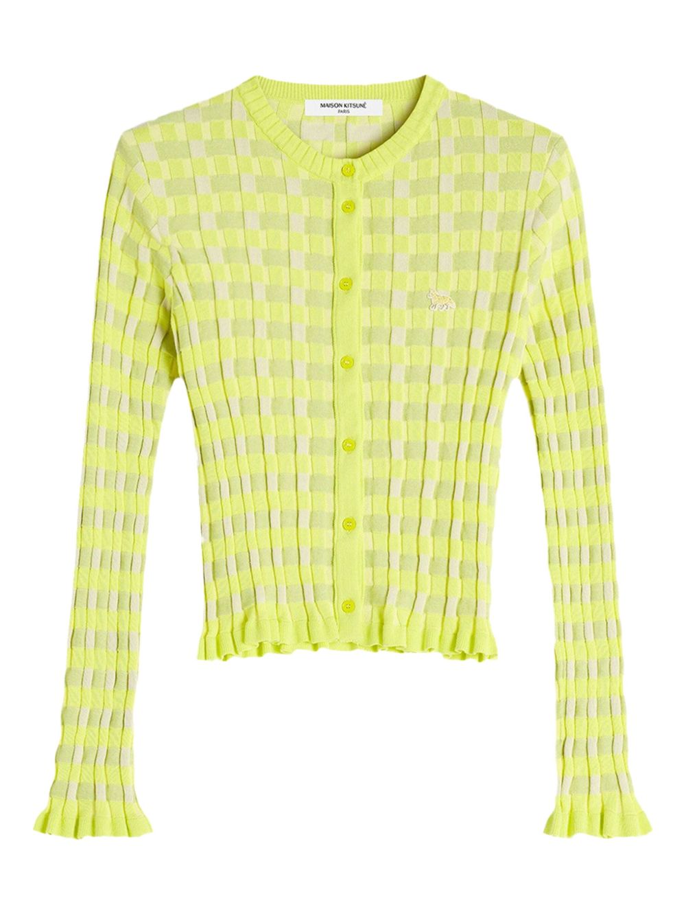 Checkered cardigan - Yellow