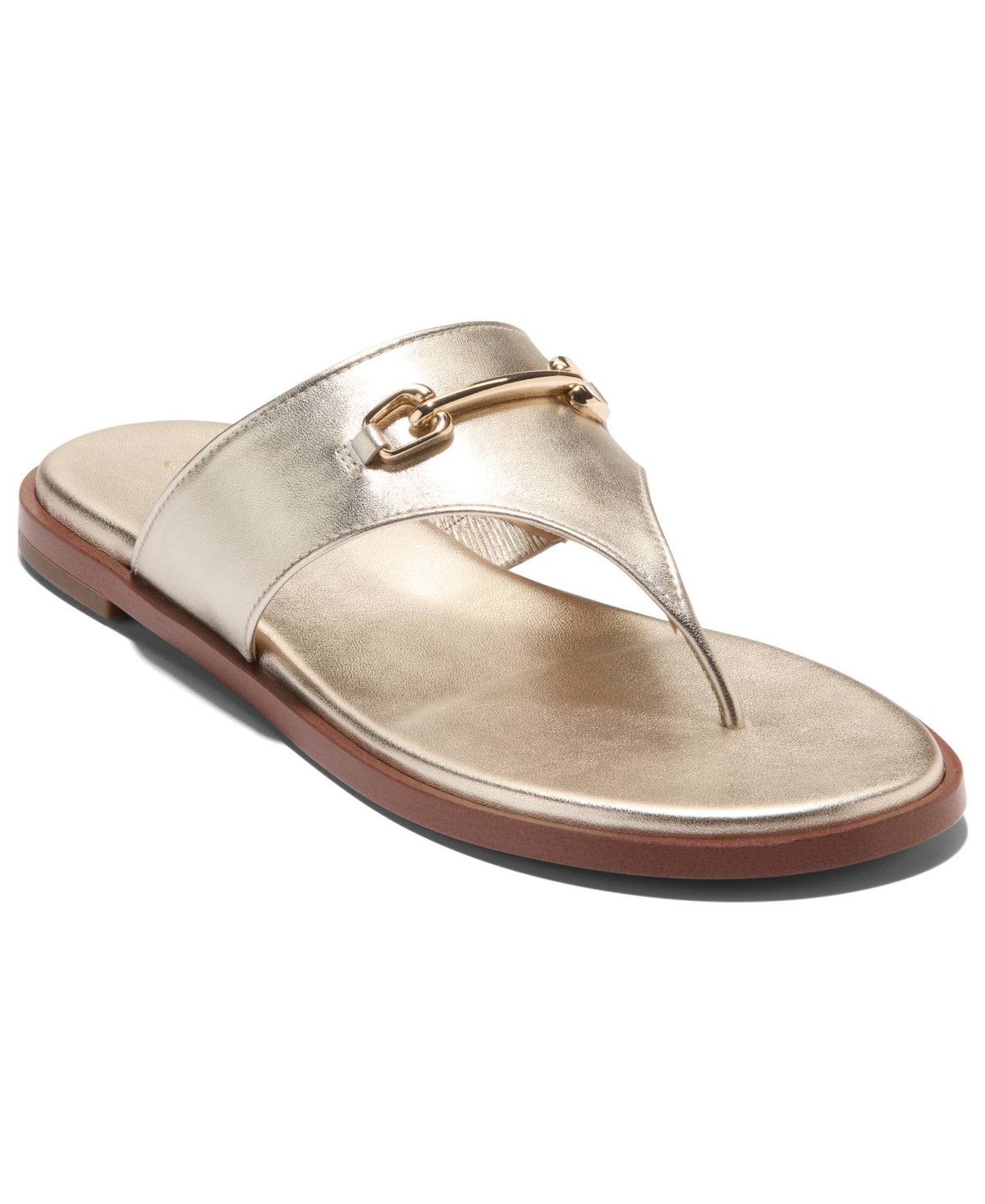Women's Flynn Thong Sandals - Soft Gold Metallic Leather