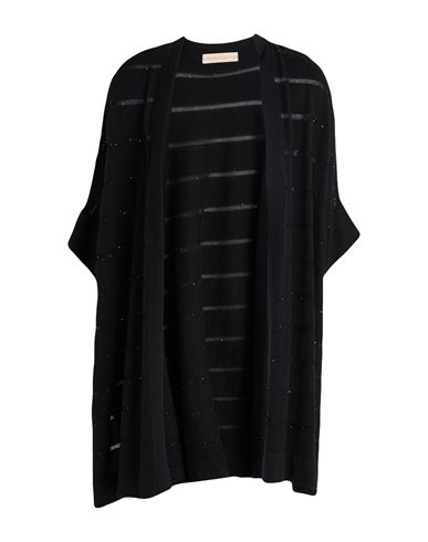 Woman Cardigan Black Size 6 Silk, Cashmere