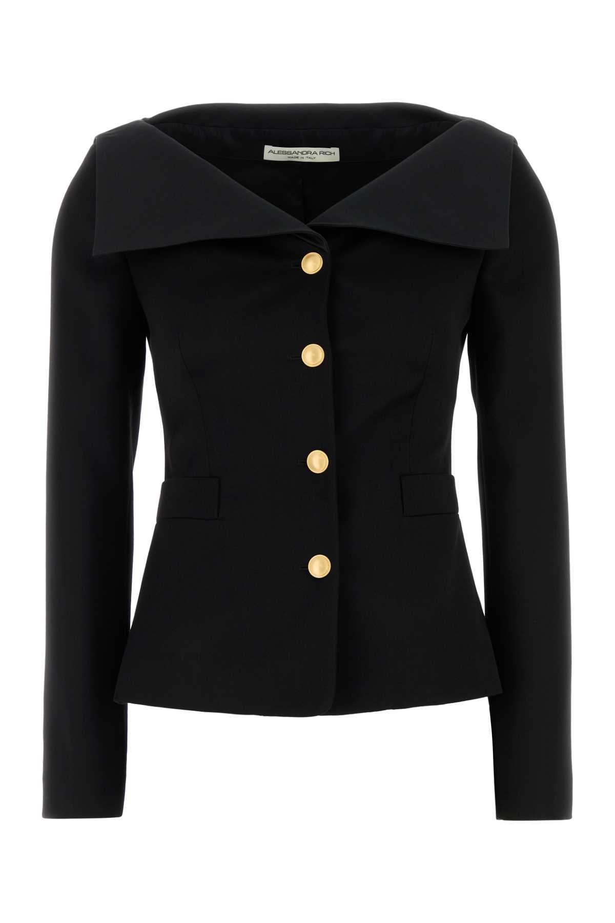 Satin Blazer — Black