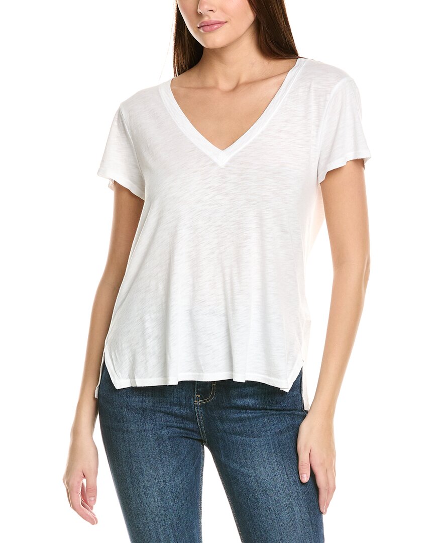 Side Slit V-Neck T-Shirt
