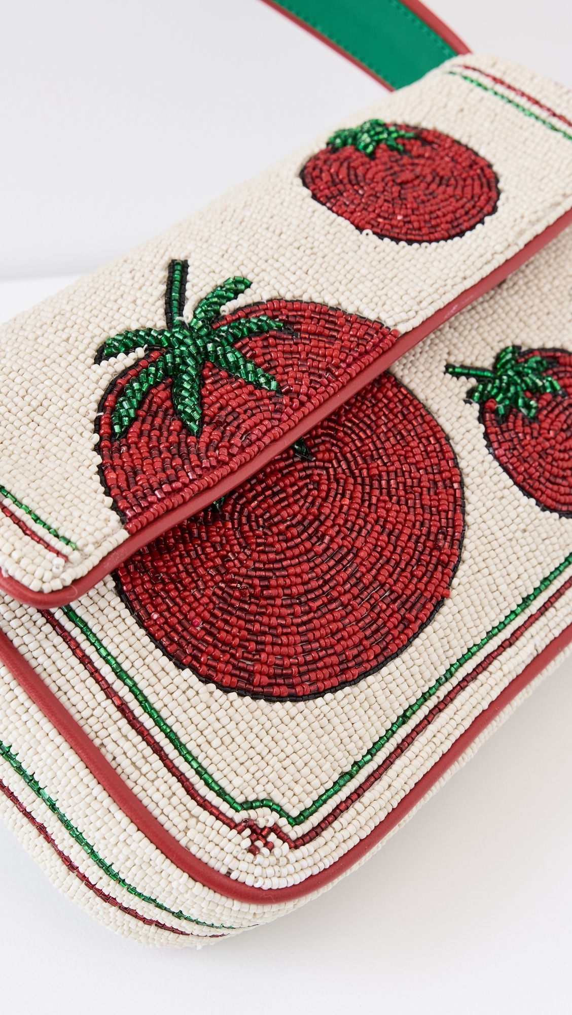 STAUD Tommy Beaded Bag Tomato One Size