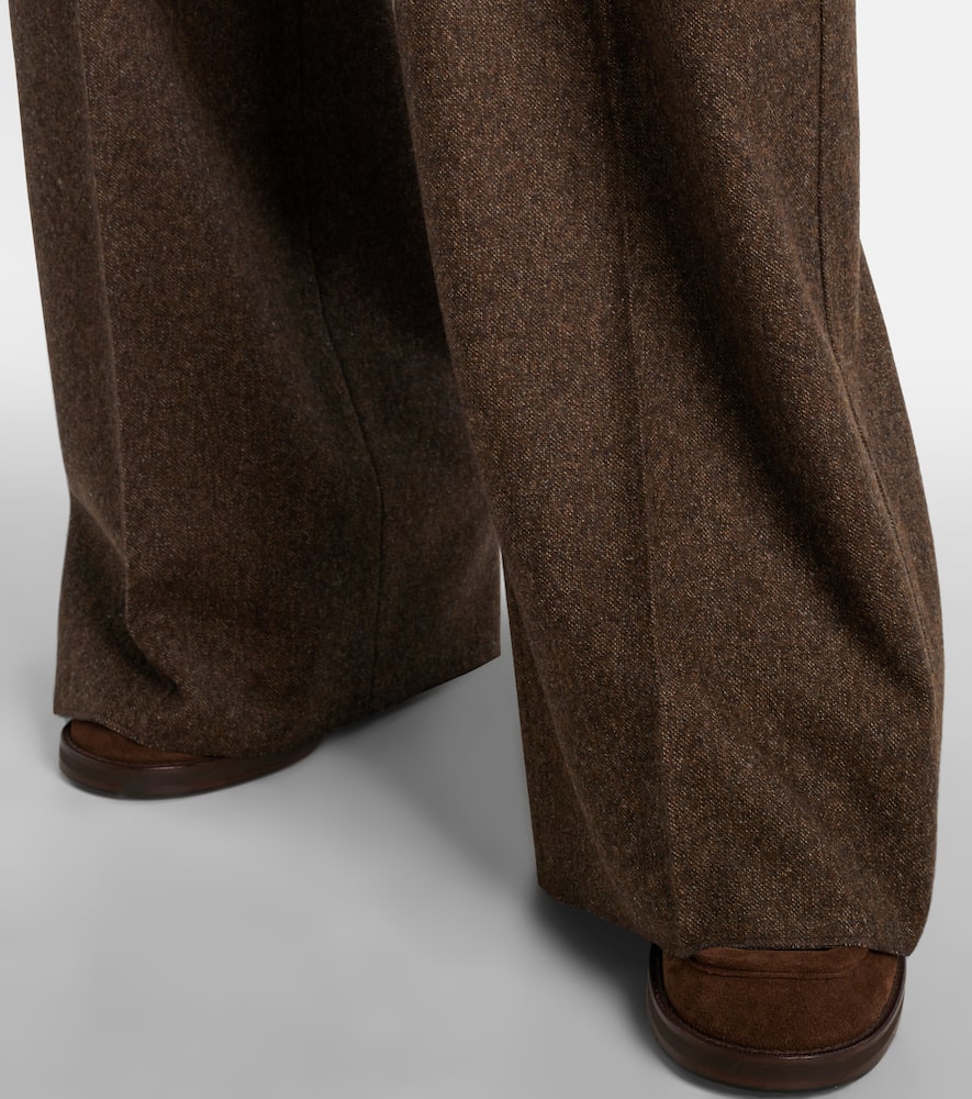 Virgin wool straight pants