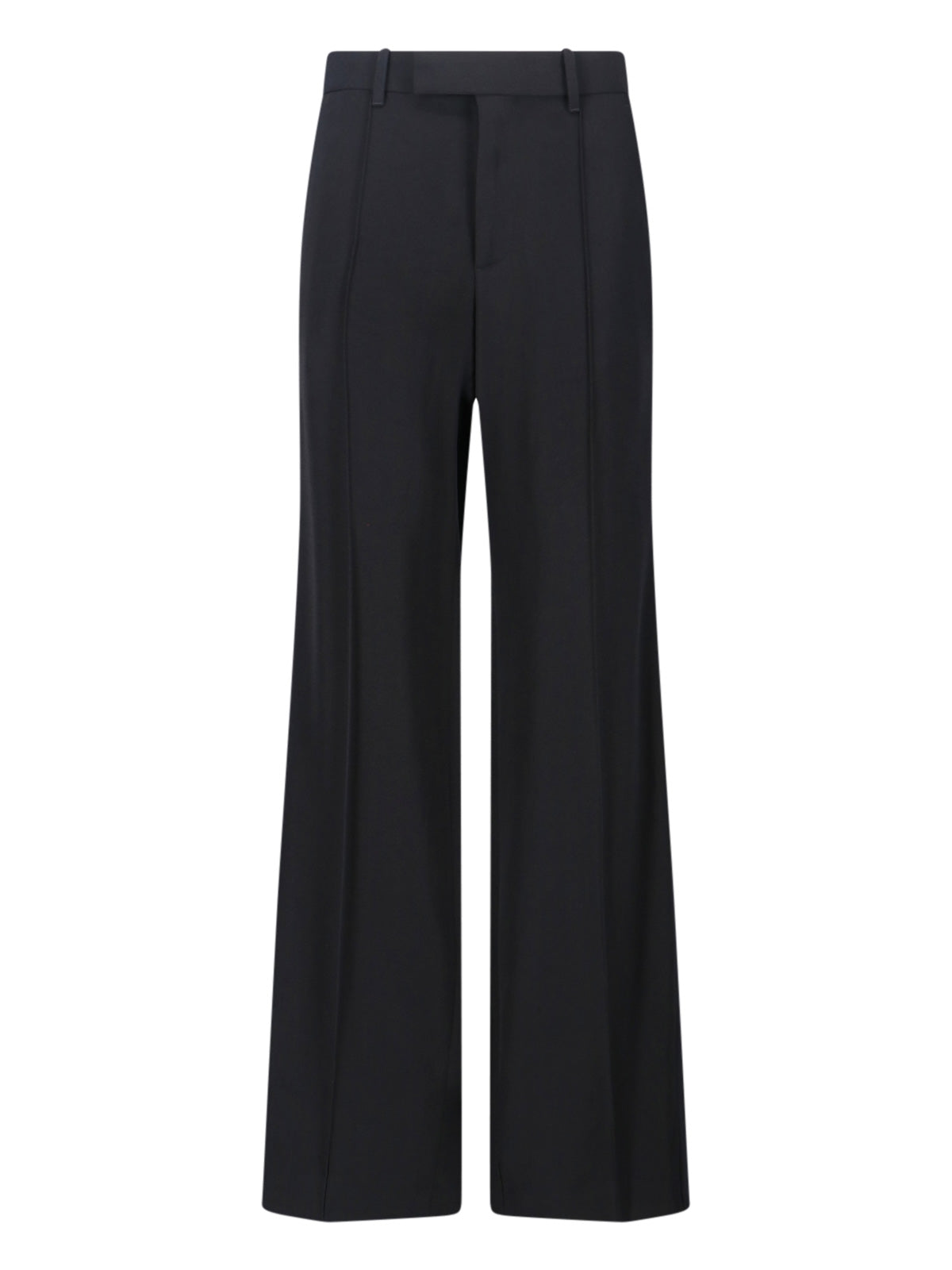 Viscose-Silk Wide-Leg Trousers for Women