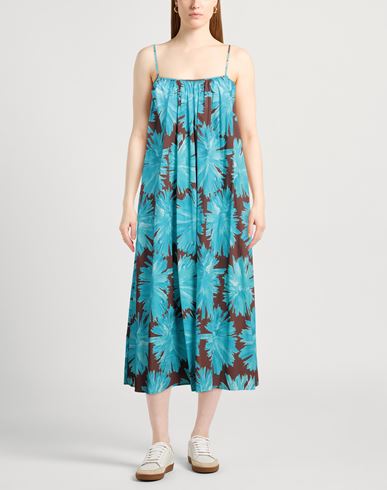 Liviana Conti Woman Midi dress Azure Size 2 Cotton, Elastane