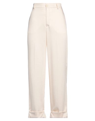 Woman Pants Ivory Size 27 Viscose, Polyester, Elastane
