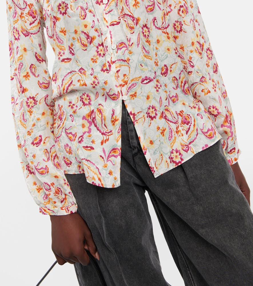 Prian printed silk-blend blouse