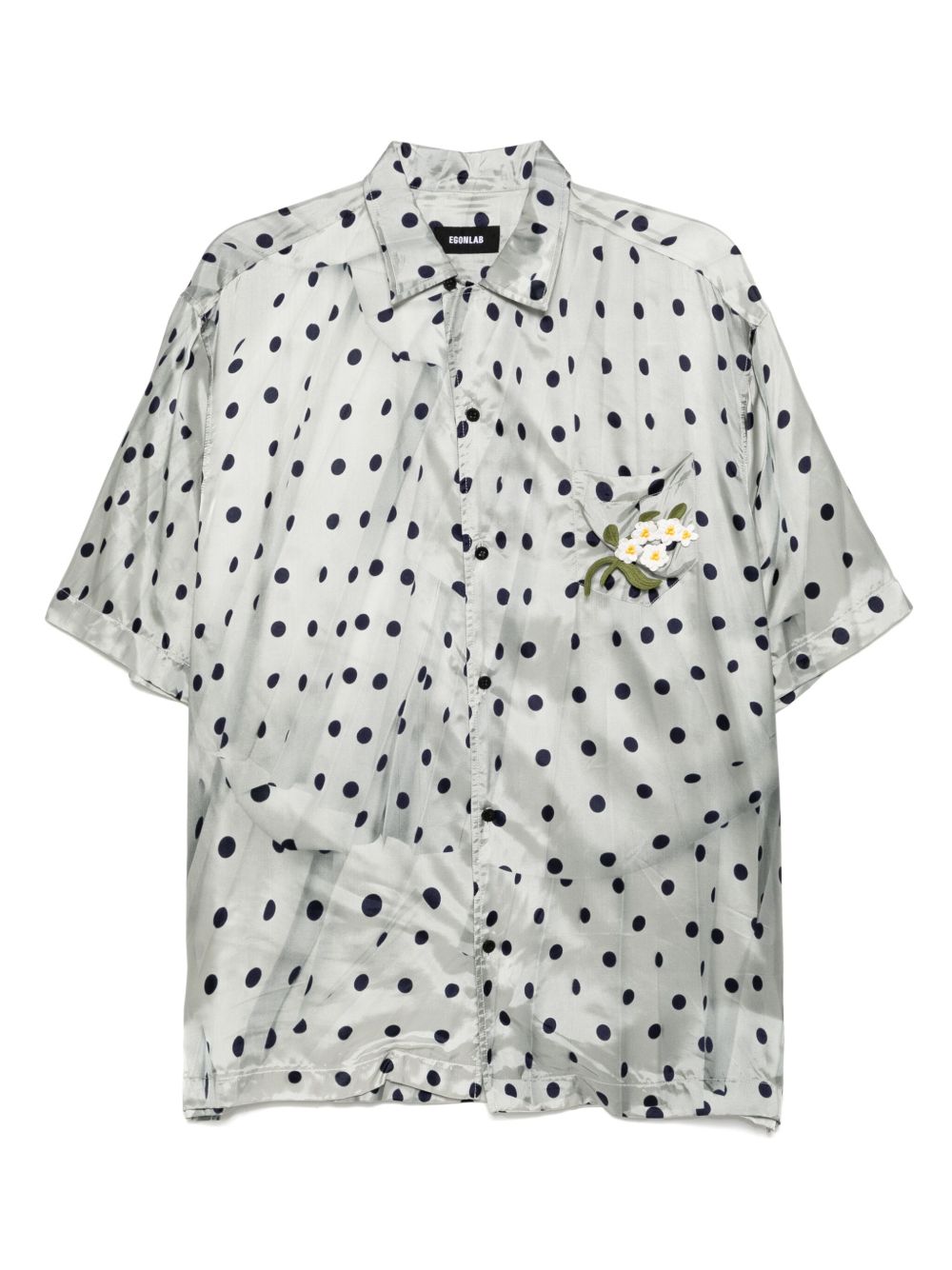 EGONlab. polka-dot shirt - Green