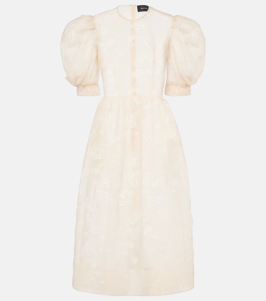 Embroidered midi dress