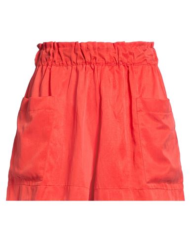 Woman Shorts & Bermuda Shorts Brick Size XS Cupro