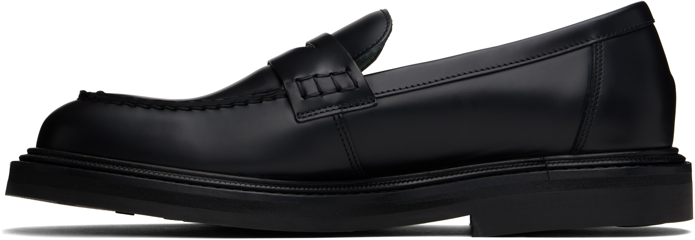 VINNY's Black Vinnee Penny Loafers