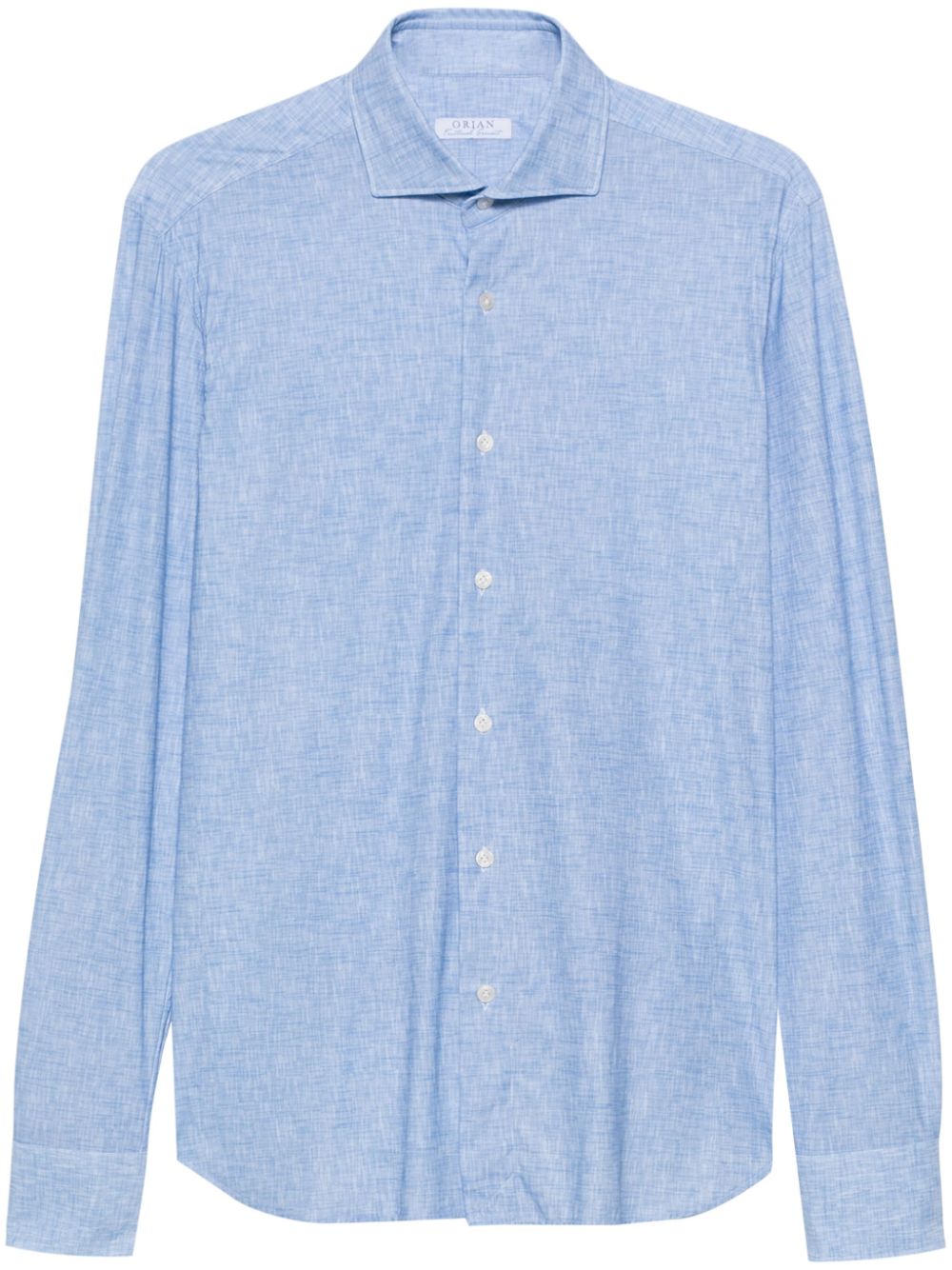 Mélange-effect shirt - Blue
