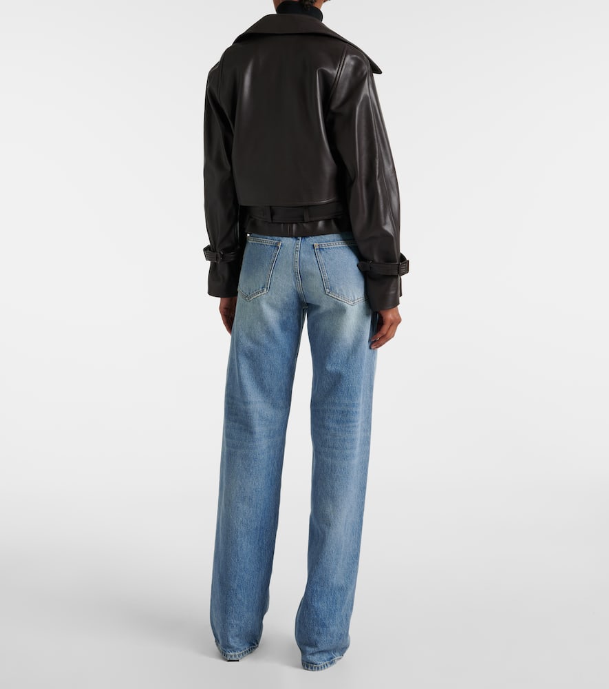 Hatti leather biker jacket