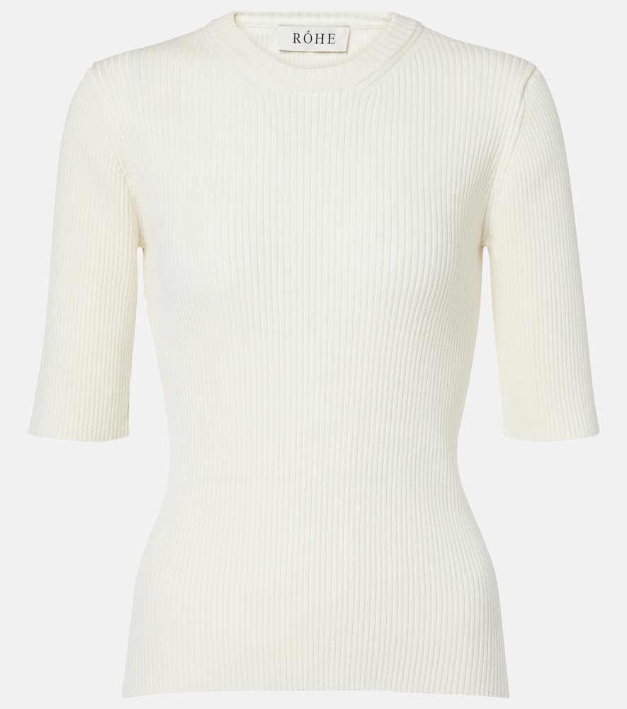 Róhe Ribbed-knit cotton-blend top