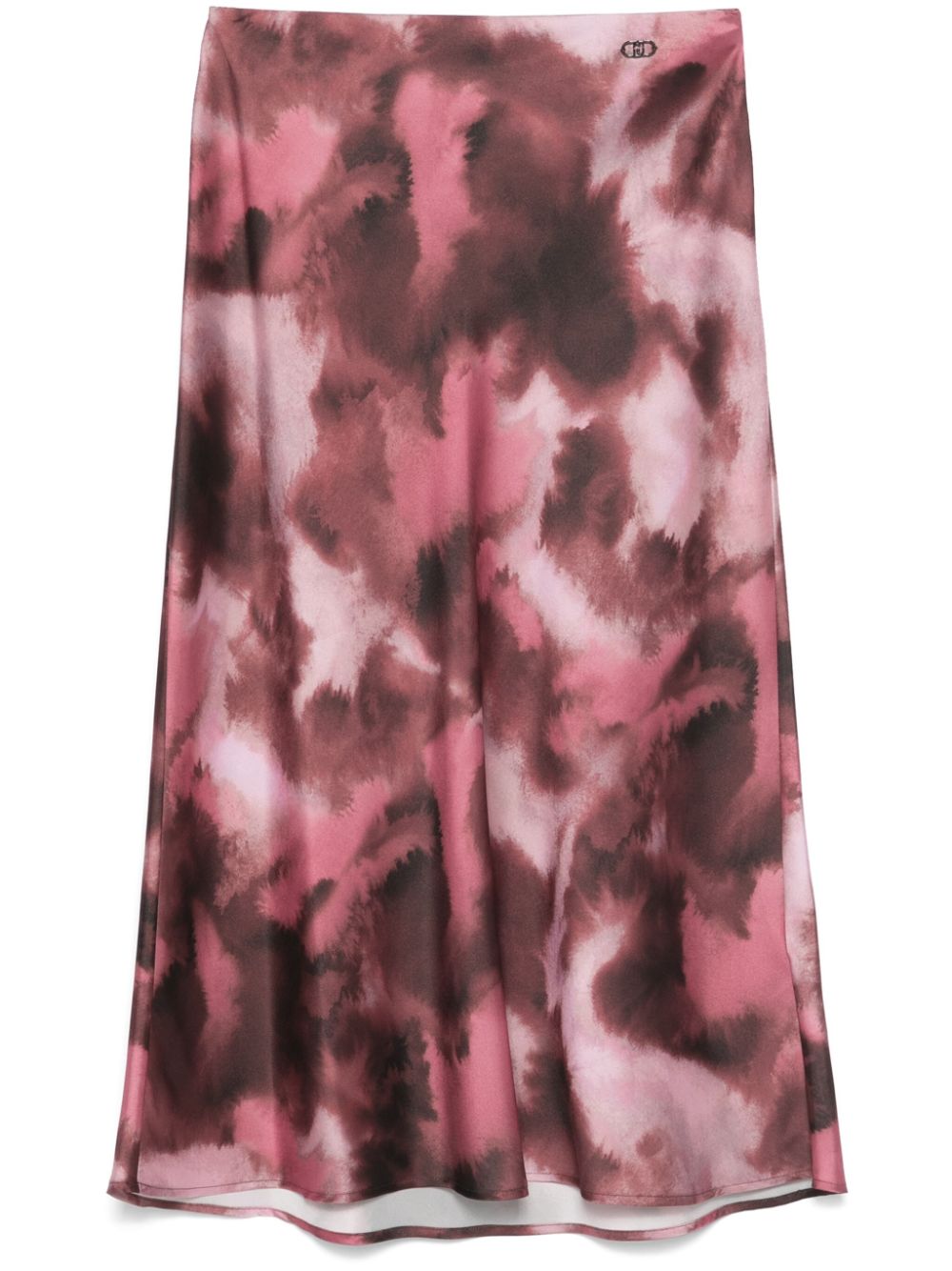 Abstract pattern midi skirt - Pink