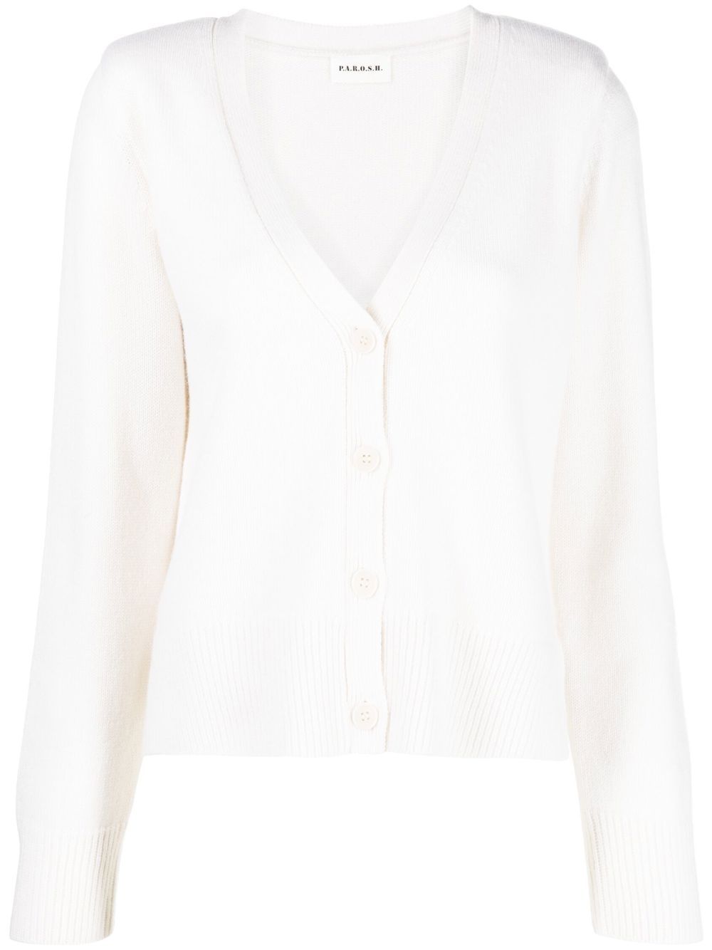 Long-sleeve wool cardigan - Green