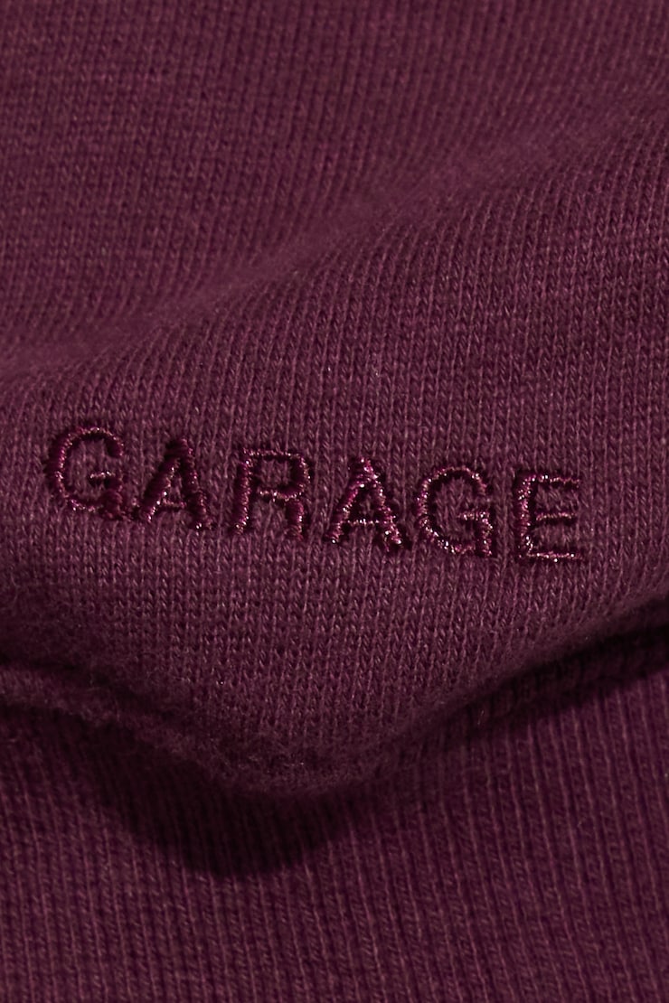SoftTerry™ Off Shoulder Sweatshirt - Burgundy - Women Clothing