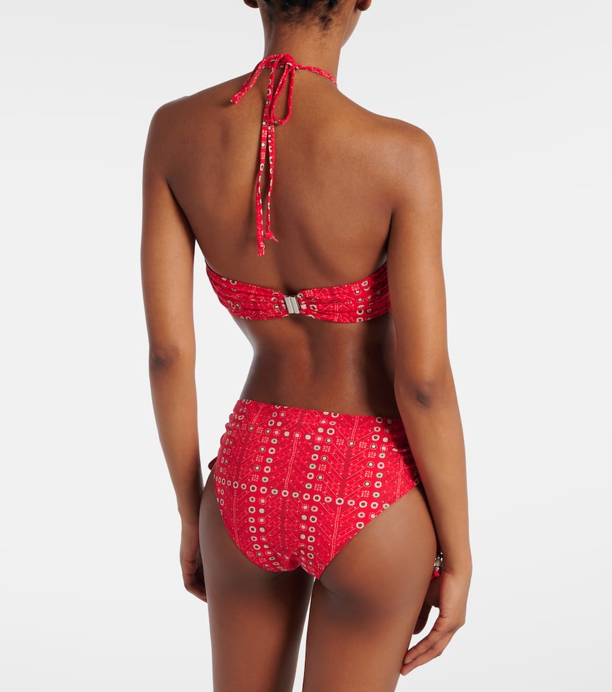 Prudige printed mid-rise bikini bottoms