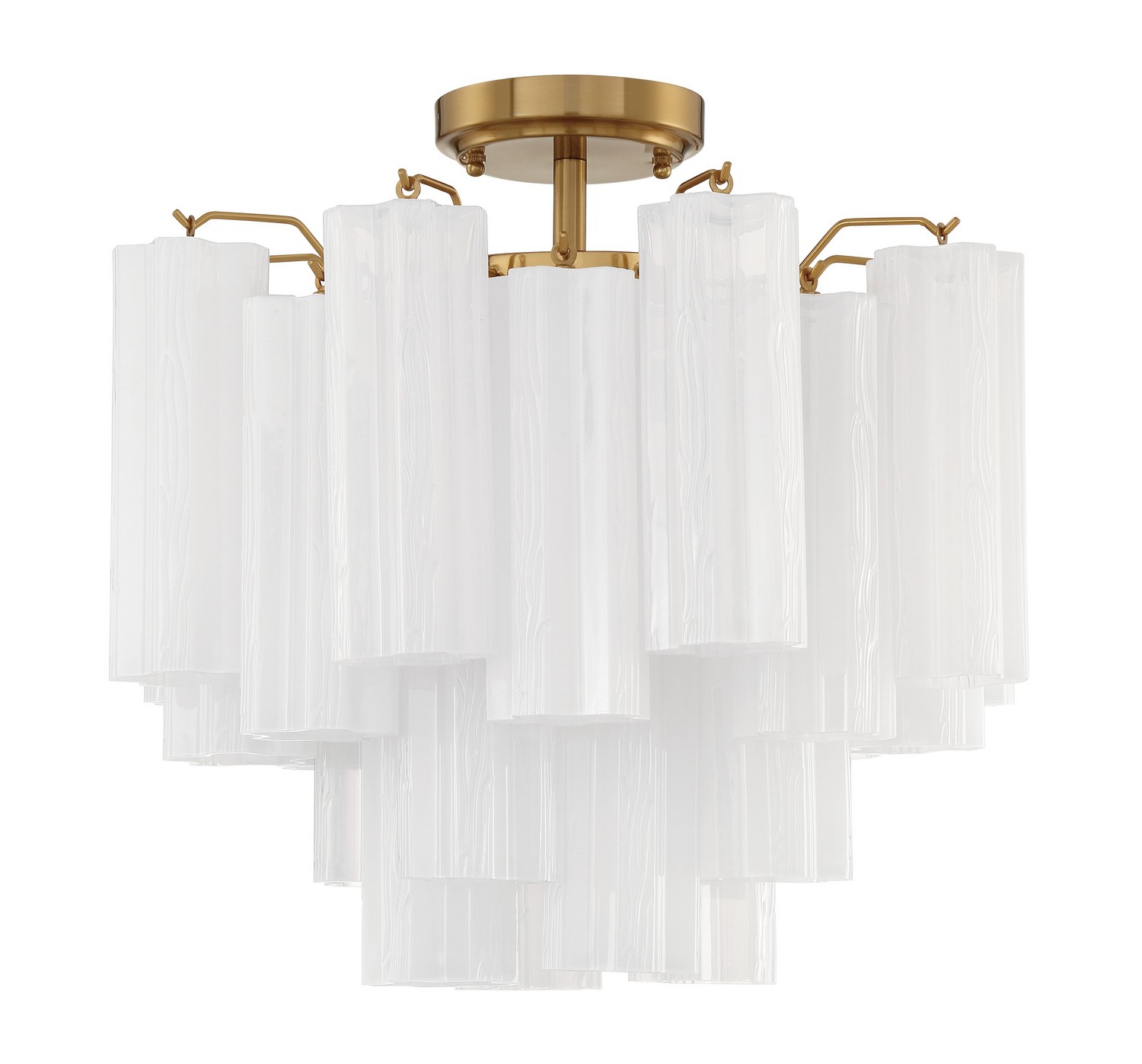 Addis 4-Light Semi-Flush Mount in Aged Bra