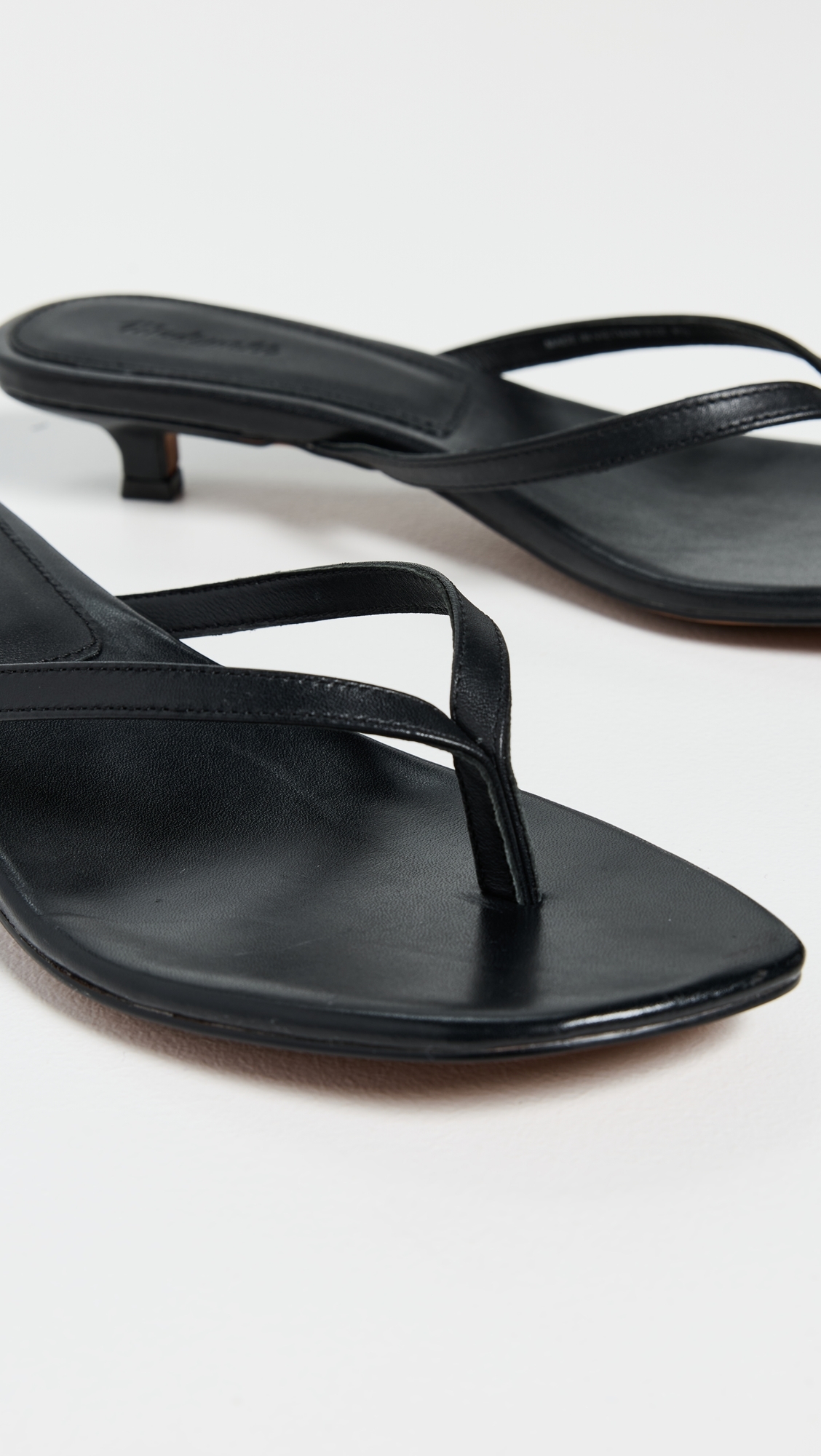 Tamia Heeled Thong Sandals True Black