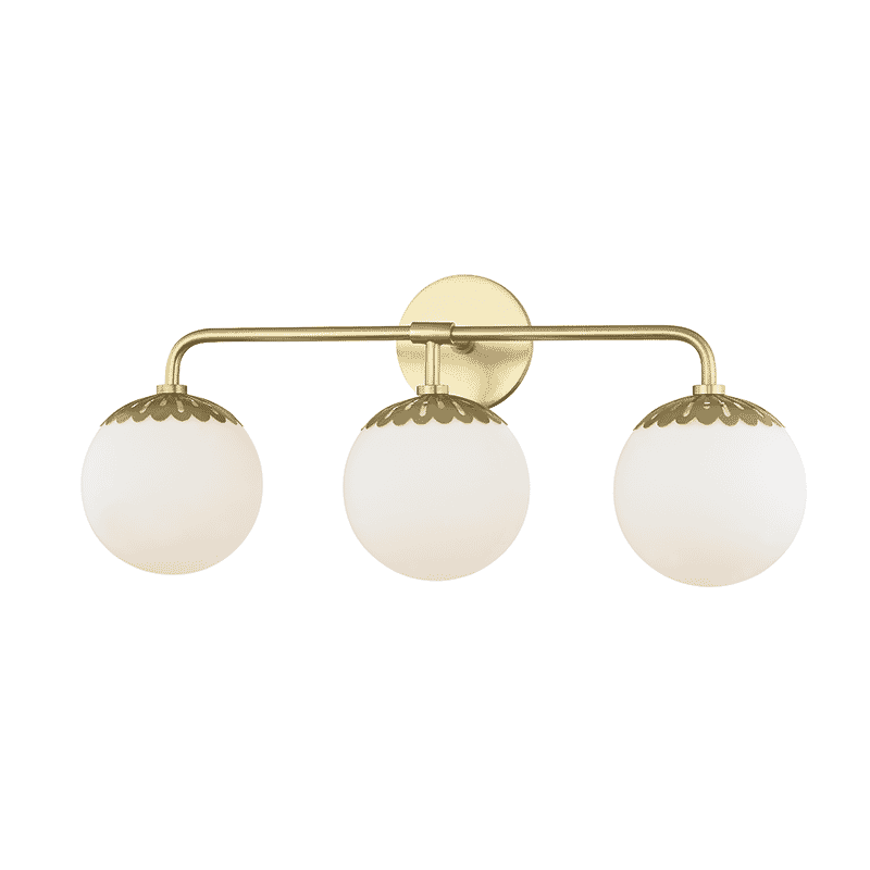 Mitzi Paige 3-Light 23" Bathroom Vanity Light in Aged Bra