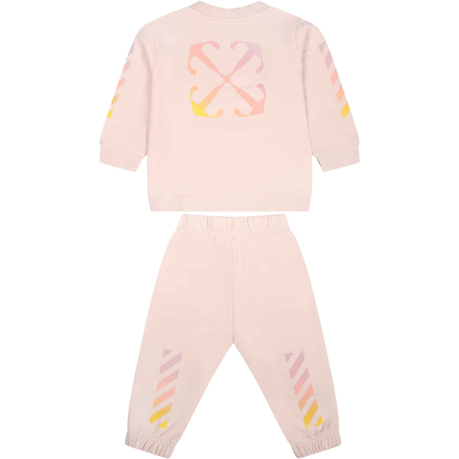 Pink Set For Baby Girl With Logo