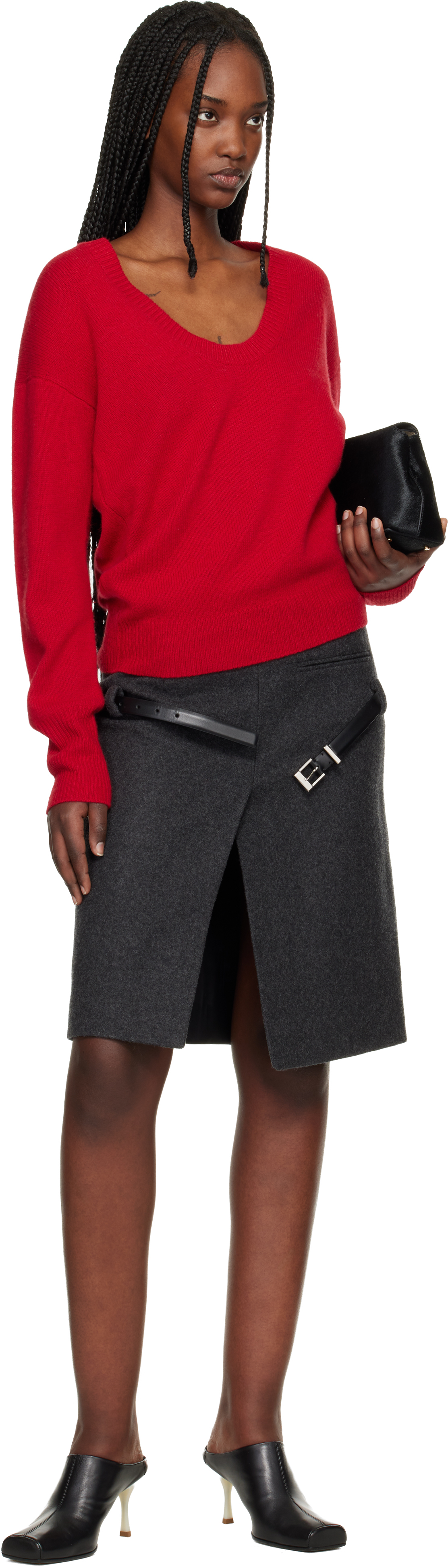 Red U Neck Sweater