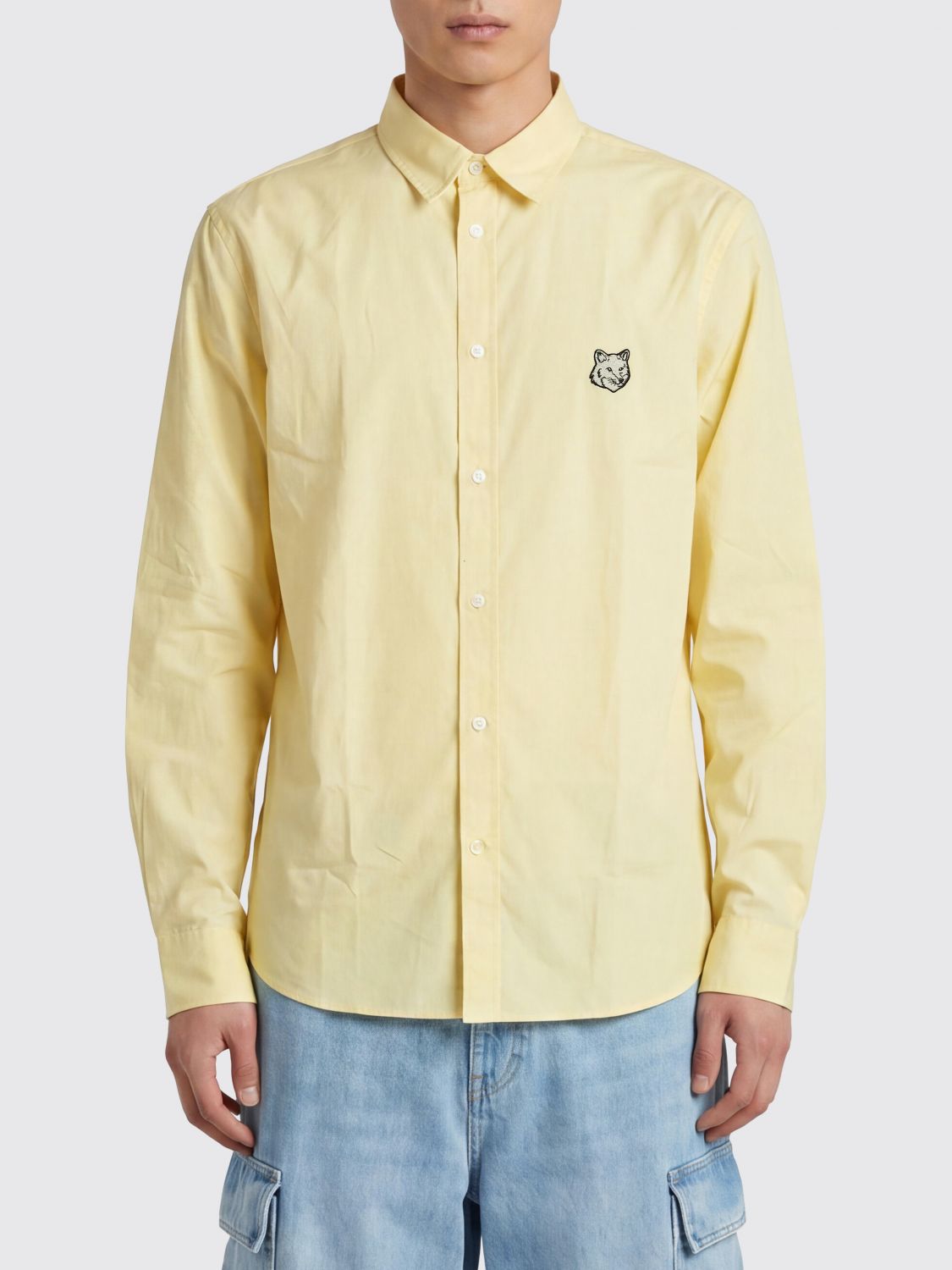 MAISON KITSUNÉ Shirt Men color Gnawed Blue