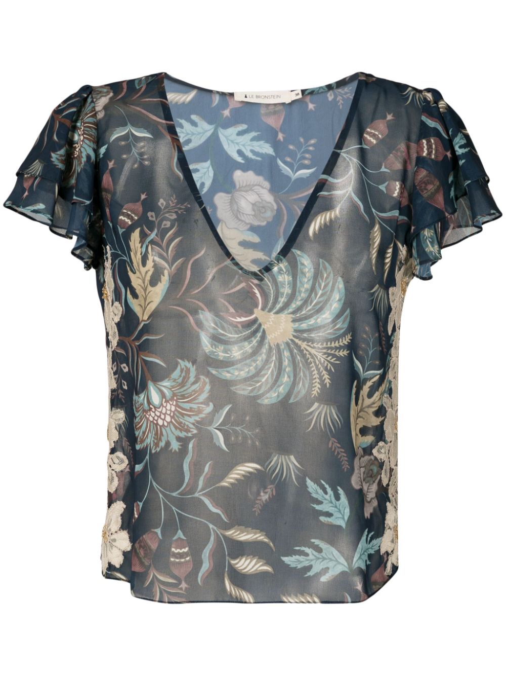 Aisha floral-print blouse - Green