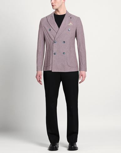 Man Blazer Orange Size 36 Cotton, Polyester, Elastane