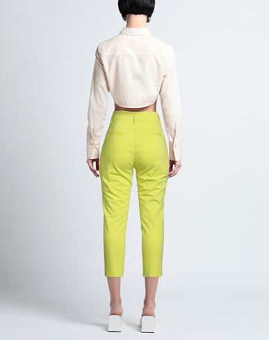 Woman Pants Lime green Size 6 Cotton, Polyester, Elastane