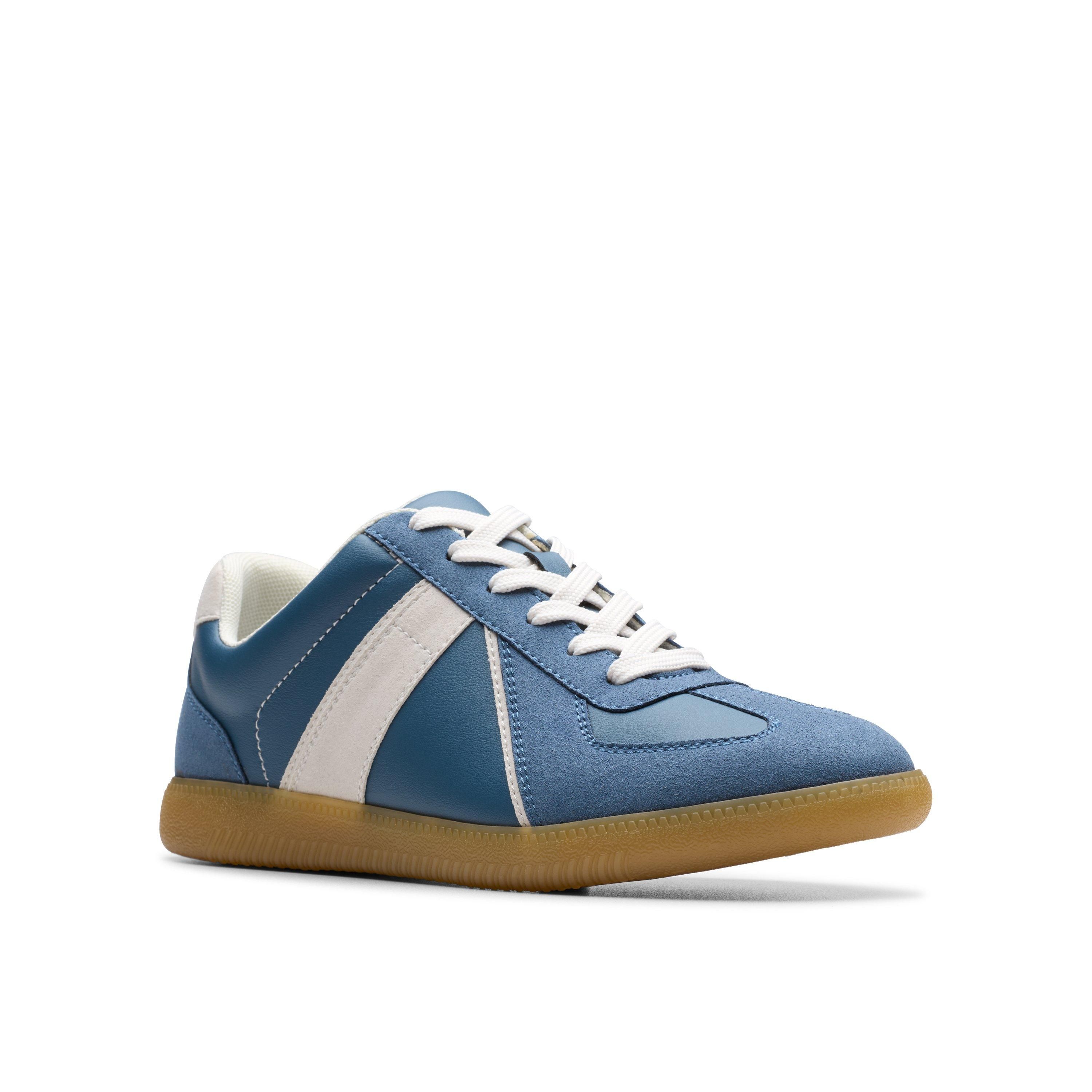 Clarks Nykole Step Denim Trainers In Blue
