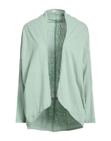 Woman Cardigan Light green Size S Cotton