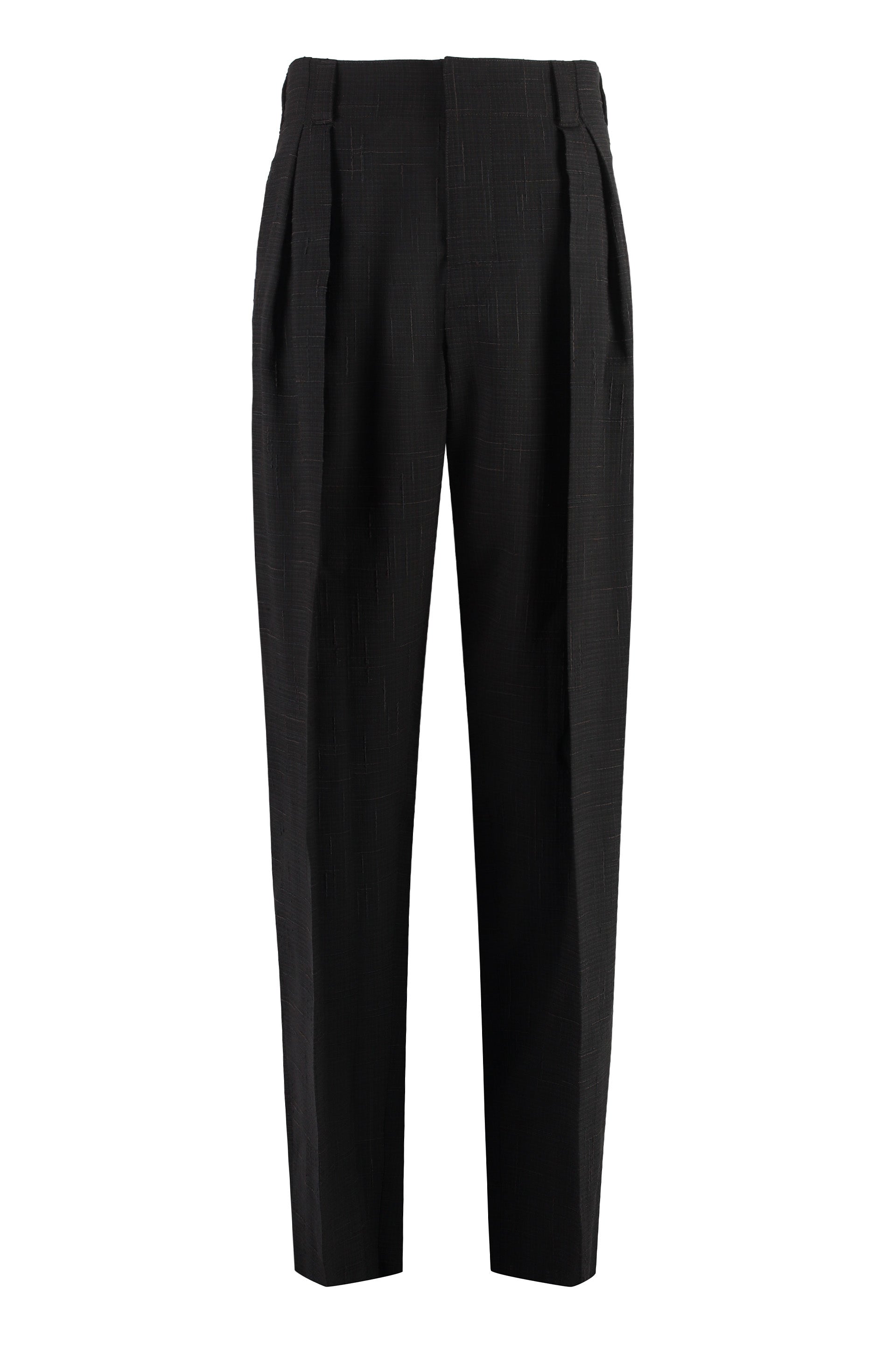 Viscose and Silk Loose Fit Trousers