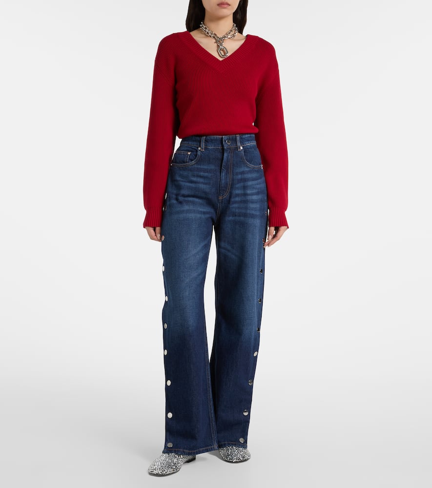 High-rise wide-leg jeans