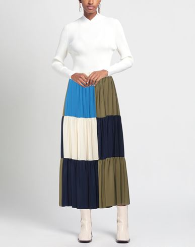 Jucca Woman Midi skirt Midnight blue Size 4 Acetate, Silk
