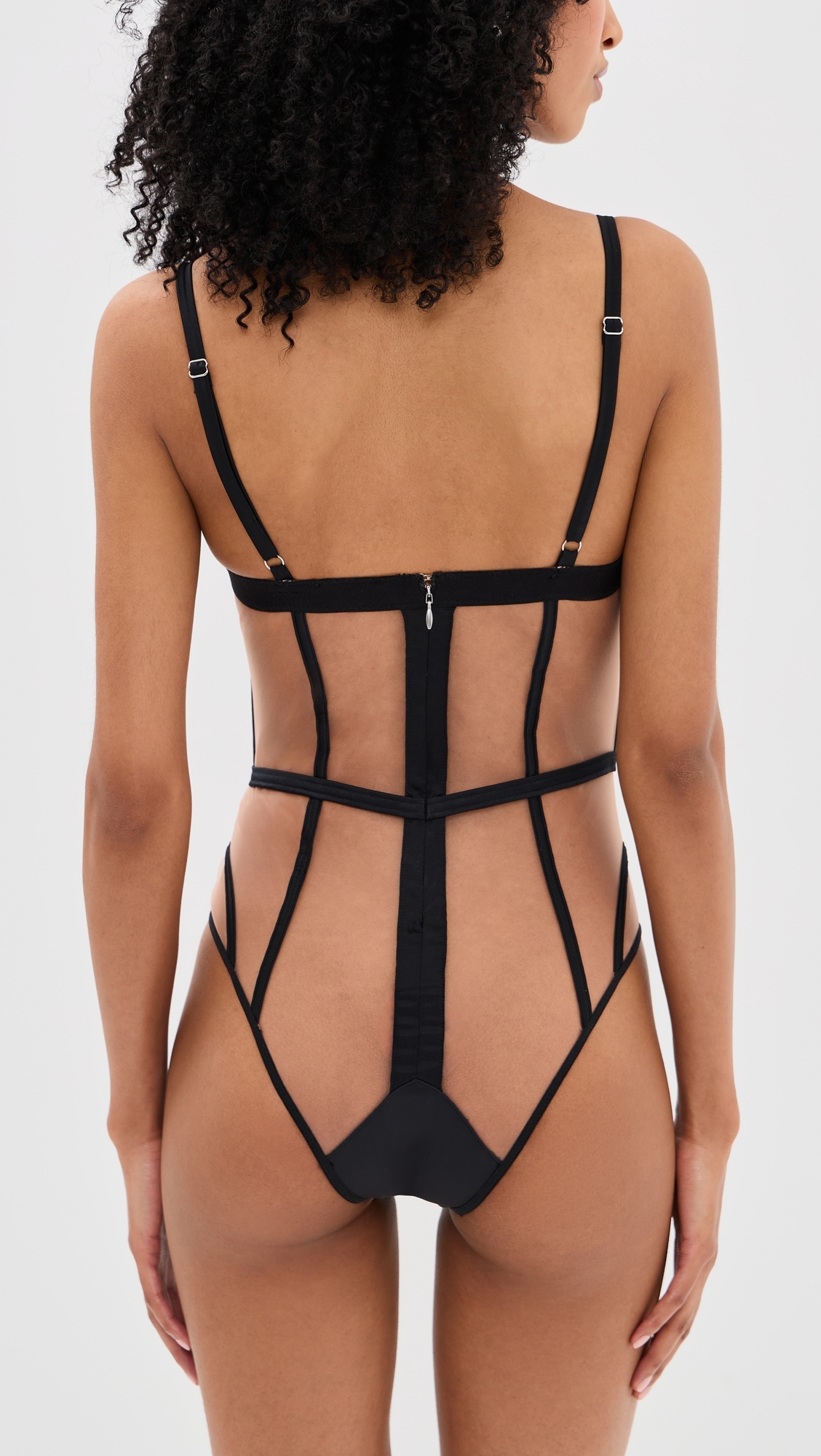 Caged Bodysuit Black