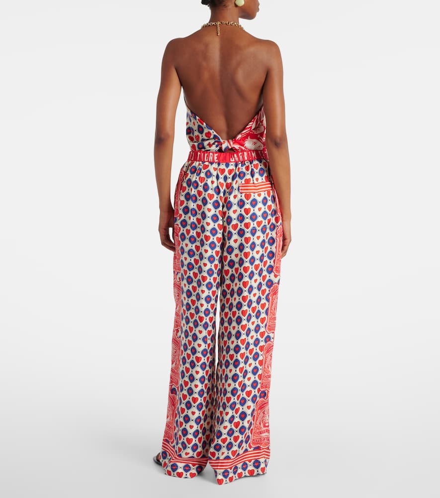 Rinse & Roar silk wide-leg pants