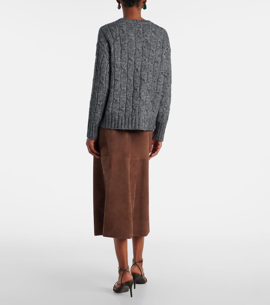 Cotton, alpaca, and wool sweater