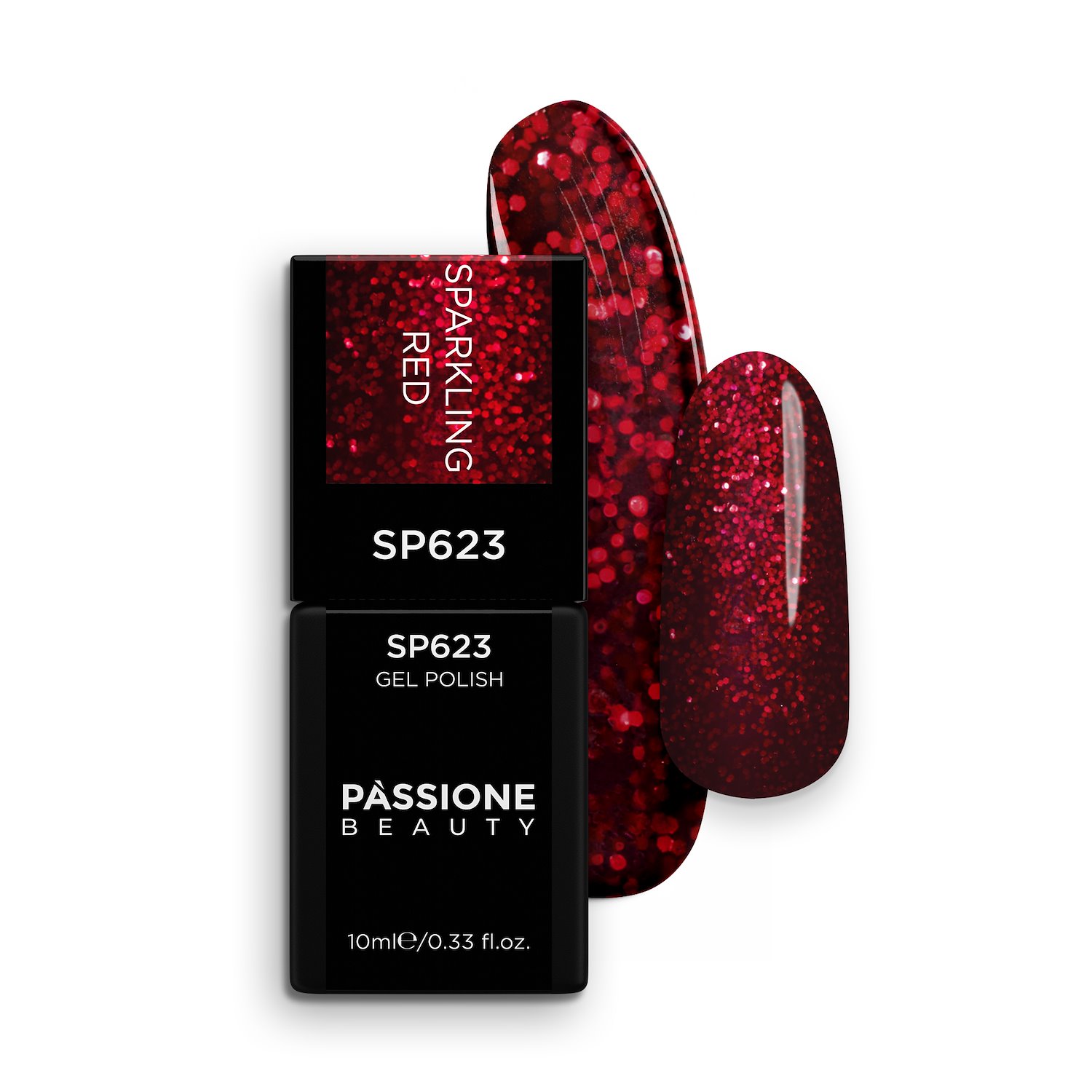 Gel Nail Polish SP623 Sparkling Red