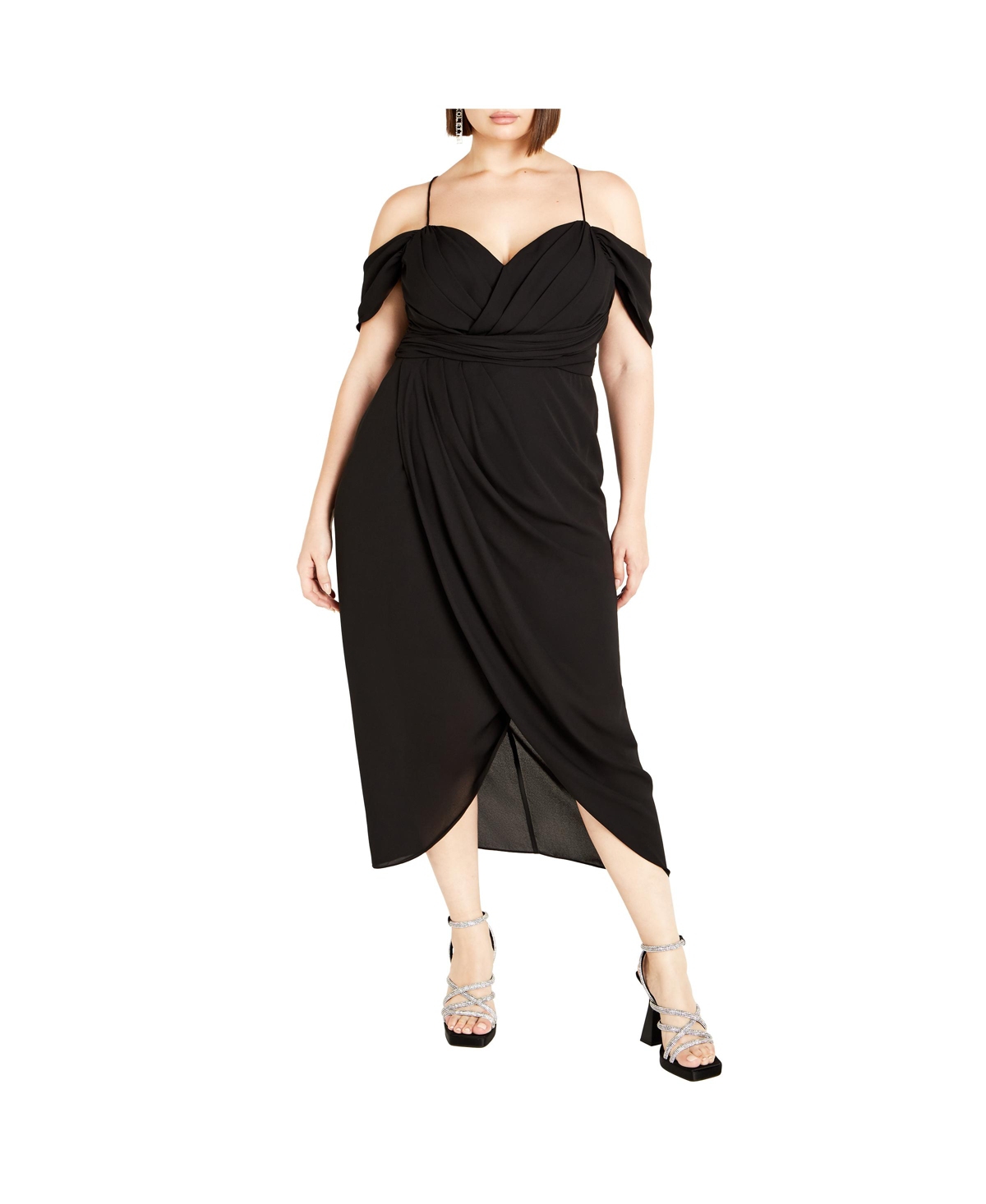 Plus Size Entwine Maxi Dress - Black